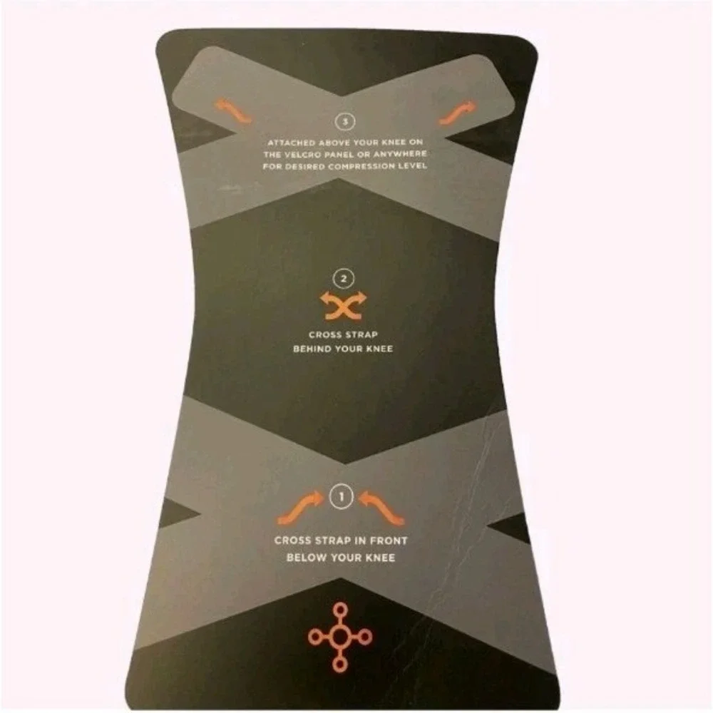 TOMMIE COPPER 2-Pack Black Compression Knee Sleeves w/ Adjustable Straps - Large